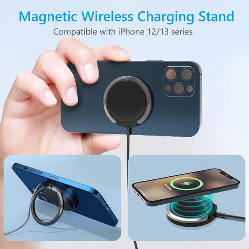 Magnetic Wireless Charger, 15W Fast Mag-Safe Charger with i-Watch Charger,2-in-1 Fast Charging Cable Compatible with i-Phone 14/13/12 Mini Pro Max...