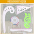 Aster 5Pcs Sewing Curve Ruler Set, French Curve Ruler for Pattern Making Fashion Clear Metric Sewing Ruler Set Plastic Sewing Tools and Color Posi...