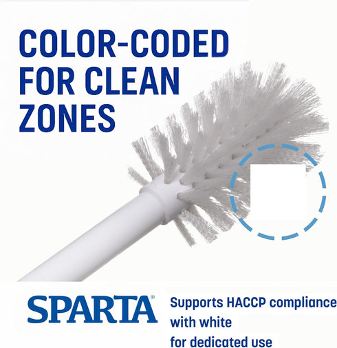 SPARTA 367600TC02 Plastic Household Dish Brush, Dish Brush, Dish Scrub Brush With Lightweight Or Break Resistant? For Cleaning, 11 Inches, White...