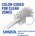 SPARTA 367600TC02 Plastic Household Dish Brush, Dish Brush, Dish Scrub Brush With Lightweight Or Break Resistant? For Cleaning, 11 Inches, White...