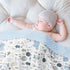 Baby Blankets for Unisex Boys Girls - Super Soft Arctic Forest Nursery Minky Blankets with Muslin Cotton Front and Dotted Fleece Backing, Printed ...