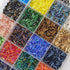 INSPIRELLE 2 * 6mm Tube Beads Kit Glass Bugle Seed Beads Small Craft Beads for DIY Bracelet Necklaces Crafting Jewelry Making (216 Gram, Approx 70...