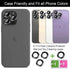 [2 Sets Compatible with iPhone 12 Pro, 12 Mini & iPhone 12 Camera Lens Protector, Tempered Glass Clear Camera Cover Screen Protector Metal Ring Ac...