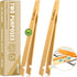 Walfos 2 Pieces Bamboo Toaster Tongs, 8 Inches Long Wood Tongs For Cooking, bamboo tongs with Anti-slip Design, Toast Tongs for Fruits, Bread & Pi...