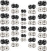 Meikeer 100 Sets Sew on Snaps Sewing Snaps for Fabric Metal Snaps Fasteners Press Studs Buttons for Sewing, Black and Silver(8.5mm,10mm,12mm)...