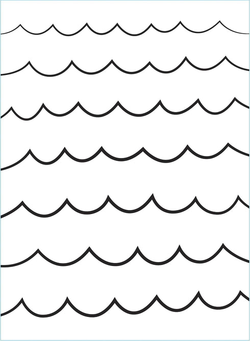 Darice Waves, 4.25 x 5.75 Embossing Folder, Clear...