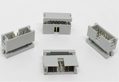 Pc Accessories - Connectors Pro 10-Pack 2X5 10P Dual Rows 2.54mm 0.1" Pitch Shrouded IDC Male Header, 10 Pins Connectors...