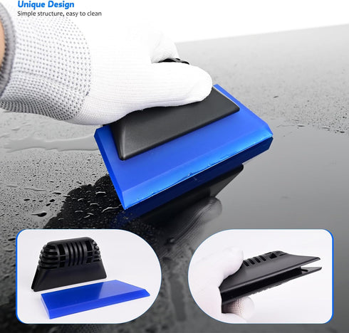 EHDIS Window Tint Tool 5-inch Rubber Window Squeegee Set 2PCS Non-Slip Handy Tint Squeegee for Window Tinting,Vinyl Applicator Household Shower,Mi...