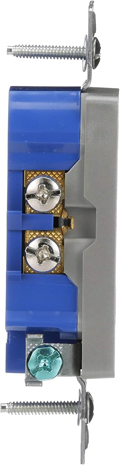 EATON TR1107SG-SP-L Designer Duplex Receptacle, Silver Granite...