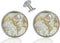 Custom Classic Jewelry Tuxedo Shirt Sliver Cufflinks Men's Unique Business Wedding Gifts (World Map)...