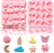 Pastoral Style Silicone Chocolate Mold,16 Cavity Butterfly Bee Flower Moon Star Cloud Handmade Gummy Mold Baking Tool for Candy,Jelly,Soap,Cookie,...