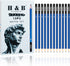 H & B 12 PCS Pencil Drawing Kit, H-4H, F, HB, B-6B Graphite and Charcoal Sketch Pencil Set for Beginners, Professional Artists...