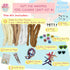 Moru Fur Pipe Cleaner Craft Kit #1, Soft, thick, long Teddy fur-wrapped stem wire for DIY art & craft. with decorative accessories (Eyes/Nose/Ribb...