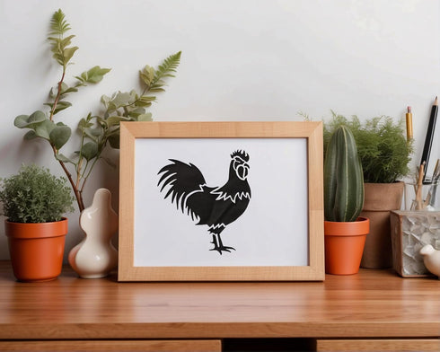 Chicken Stencil | Reusable Farmhouse Farm Stencils for Painting on Wood, Glass, Wall, Rock, Fabric, Walls, Canvas, Glassware | Rooster Farm Animal...