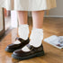 2 Pair Frilly Ankle Socks Women Lace Ruffle Frilly Socks for Women Pearls Ankle Ruffled Socks Pearl Lace Ankle Socks Cute Cotton Socks Communion S...