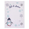 NOJO Penguin White, Aqua, and Gray Let it Snow Christmas Photo Op Super Soft Baby Blanket...