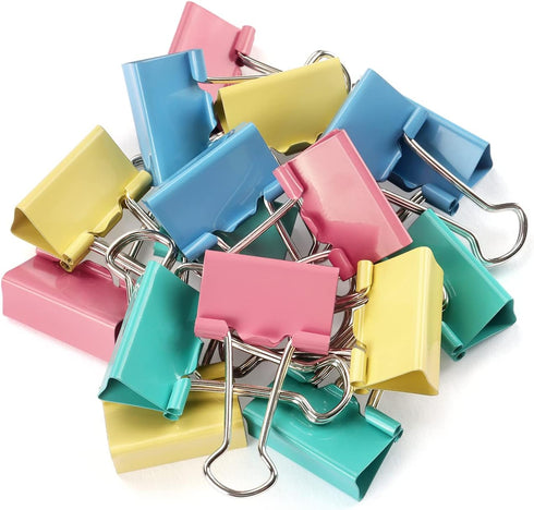 ZZTX Large Binder Clips Paper Clamps Clips Assorted Color, 1.6 Inches, 24 Pieces...