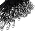 60Pcs Waxed Necklace Cord Bulk for Jewelry Making,Necklace Rope String with Clasp for DIY Bracelet Pendant,Black(18 Inches and Thickness 1.5mm), P...