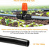 Upgraded Locked 3 Way Atomizing Nozzle for 1/4" Drip Tubing, 25 Pcs Adjustable Micro Spray Irrigation Emitters Tee Misting Drippers for Drip Sprin...