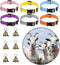6 Sets Goat Collars with Bells Horse Sheep Grazing Bells Adjustable Nylon Dog Bell Collar with Quick Release Buckle Anti Lost Pet Collar with Copp...