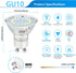 GU10 LED Light Bulbs, 50 Watt Halogen Equivalent, 6000K Cool White, Non-Dimmable, 450LM, 4W Replacement Recessed Track Lighting, 5-Pack...