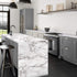 Mecpar Marble Wallpaper 17.7" x 118" Marble Contact Paper Peel and Stick Wallpaper Grey White Marble Wallpaper Self Adhesive Waterproof Wallpaper ...
