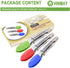 Mini Tongs with Silicone Tips 7-Inch Serving Tongs, Set of 3 (Green Red Blue)...