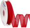 Ribbli Red Burlap Wired Ribbon, 1” Inch x Continuous 20 Yard, Red Wired Ribbon for Wreaths,Big Bows,Tree Decoration,Outdoor Decoration...