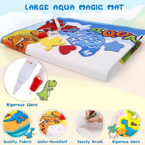 Kids Toys Water Doodle Mat: Dinosaur Painting Coloring Pad for Toddlers 1-3 - Aqua Magic Drawing Board for 2 3 4 Year Old Toddler Arts and Crafts ...