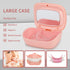 Denture Bath Box Cup?With mirror Dental braces Kit Portable Retainer Case?False Teeth Storage Box Holder?With braces chewable tablets? Braces remo...