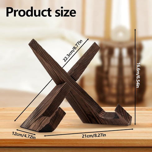 Wooden Display Stand Plate Holder Display Stand Picture Photo Frame Stand Decorative Signs Holder Multifunctional Display Stand for Table Decorati...