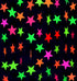 Midnight Glo Black Light Party Supply 78ft Neon Star Garland Hanging Decorations for Birthday, Wedding Decorations Black Light Reactive UV Glow (6...