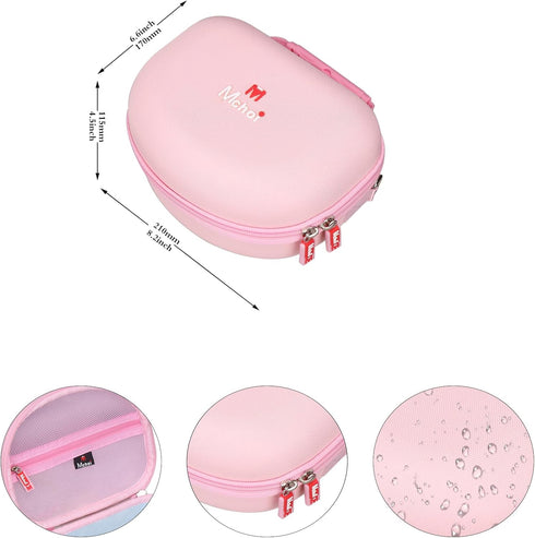 Mchoi Hard Case Suitable for Riwbox CT-7 Pink/for Jack CT-7S Cat Green 3.5mm/ for iClever IC-HS01 Bluetooth Wireless Over-Ear Headphones Headset f...
