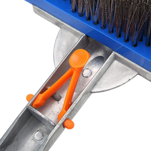 5.5in Swimming Pool Brush Stainless Steel Pool Scrub Brush for Spa Pond Floor Wall Pool Wall Cleaning Brush Cleaning Tool Easily Sweep from Walls ...