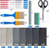 LET'S RESIN Resin Polishing Strips Kit,33Pcs Resin Supplies with Sandpaper,Resin File Kit &Blocks,Scissors,Wooden Brush,Cloth,Resin Tools for Epox...