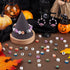 1 Box 300Pcs Halloween Clay Bead Polymer Clay Beads Holiday Pumpkin Ghost Spider Bat Heishi Spacer Beads for Jewelry Making Supplies Bead Assortme...