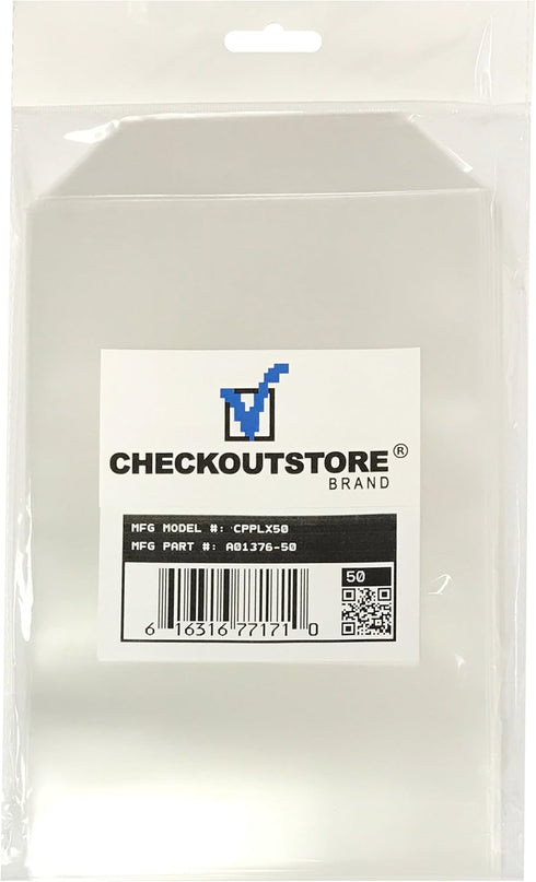 CheckOutStore 50 Clear Storage Pockets (5 5/8 x 8 1/2)...