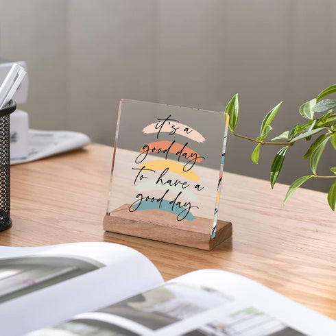 Motivational Office Desk Decor For Women Coworker It‘s A Good Day To Have A Good Day - Inspirational Signs Gifts Aesthetic Office Table Desktop De...