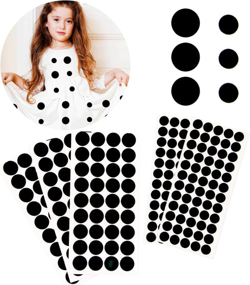 Iceyyyy 200+ Pieces Black Adhesive Felt Circles, Black Self-Adhesive Felt Sticker for Halloween DIY Projects, Professional Craft Finishing (0.5 an...