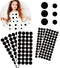Iceyyyy 200+ Pieces Black Adhesive Felt Circles, Black Self-Adhesive Felt Sticker for Halloween DIY Projects, Professional Craft Finishing (0.5 an...
