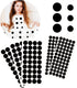 Iceyyyy 200+ Pieces Black Adhesive Felt Circles, Black Self-Adhesive Felt Sticker for Halloween DIY Projects, Professional Craft Finishing (0.5 an...
