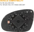 X AUTOHAUX Mirror Glass Heated with Backing Plate Passenger Side Right Side Rear View Mirror Glass for VW R32 Rabbit...