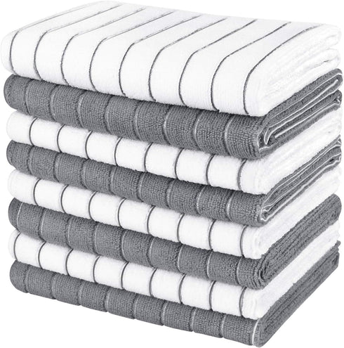 AIDEA Microfiber Kitchen Towels-8Pack, 18”x26”, Super Soft and Absorbent Drying Towels for Dishes, Multi-Purpose Microfiber Dish Towels for Kitche...