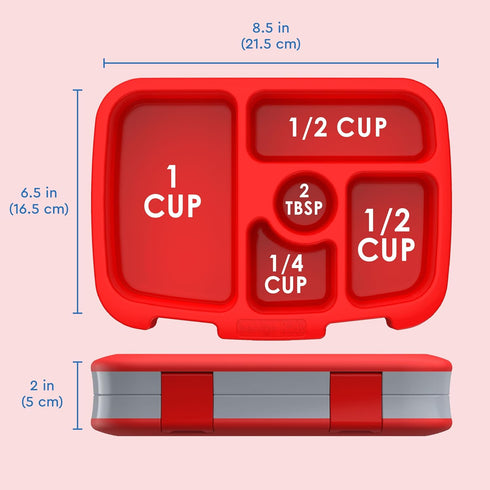 Bentgo Kids Prints Leak-Proof, 5-Compartment Bento-Style Kids Lunch Box - Ideal Portion Sizes for Ages 3-7, Durable, Drop-Proof, Dishwasher Safe, ...