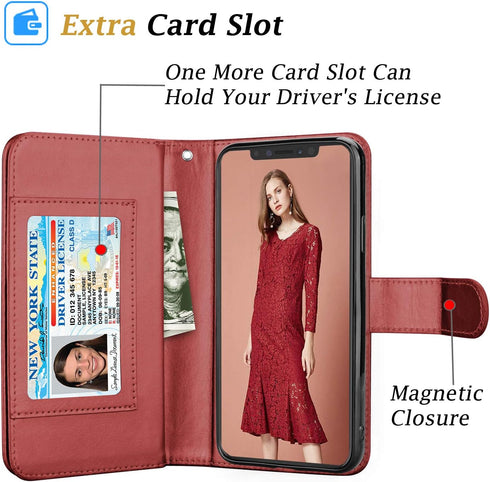 Takfox Wallet Case for iPhone 11, iPhone 11 6.1 Leather Wallet Case with ID Credit Card Holder Slots Folio Flip Kickstand Detachable Magnetic Phon...