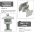 3pcs Chinese Lantern Pagoda Gray Statue Miniature Ornaments Sandstone Sculpture Asian Decor for Plant Pot Home Garden Yard Outdoor Micro Landscape...
