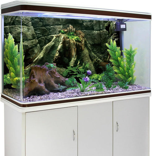 AWERT 36x24 inches Stone Aquarium Background River Bed & Lake Aquarium Vinyl Background Stone Fish Tank Background...