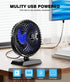 JZCreater USB Desk Fan, USB Fan Mini, 360 Rotation Desktop Fan with 3 Speed, Table Personal Cooling Fan, Quiet Mini Desk Fan, USB Powered, Small F...