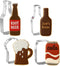 Bottle and Mug Cookie Cutter 4 Pc Set HS0465 with Sugar Cookie Recipe Card. Foose Brand USA...