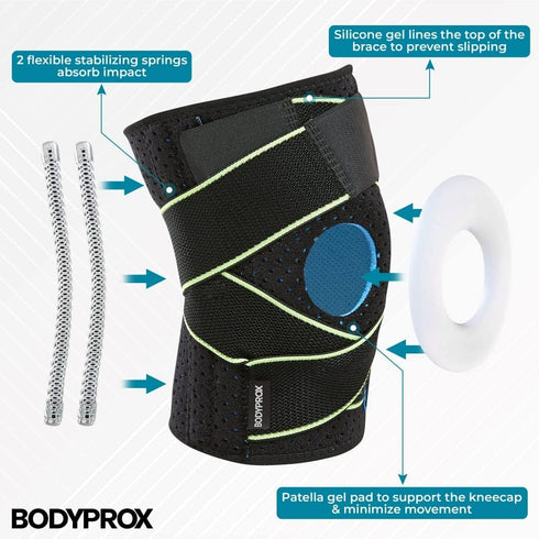 Bodyprox Knee Brace with Side Stabilizers & Patella Gel Pads for Knee Support...